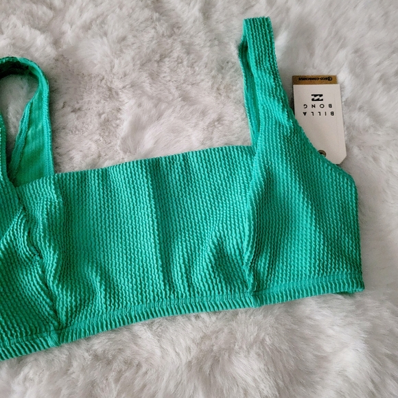 🐍BILLABONG BRAND NEW SUMMER HIGH SQUARE BIKINI TOP SIZE XL/14 - Picture 2 of 6